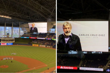 ¡ADMIRABLE GESTO! Los Marlins de Florida guardaron un minuto de silencio en memoria del artista venezolano Carlos Cruz-Diez (+Fotos)