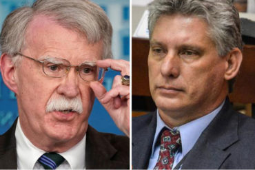 ¡AY, PAPÁ! Bolton promete a Cuba que seguirán restringiendo su acceso a dólares por “desestabilizar”a Venezuela