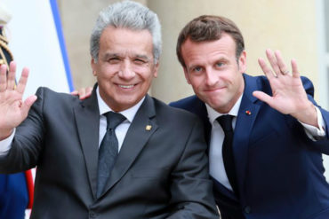 ¡ATENCIÓN! Lenín Moreno y Emmanuel Macron abordan la crisis de Venezuela y abogan por una “transición pacífica”