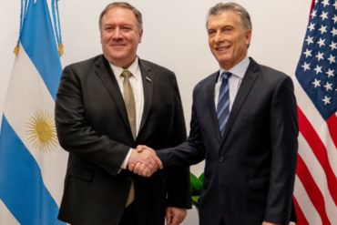 ¡LO ÚLTIMO! Pompeo tras reunión con Macri: Argentina es un socio confiable para restaurar la democracia en Venezuela