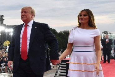 ¡OOPS! Vestido blanco más lluvia: La combinación que le jugó una mala pasada a Melania Trump (+Fotos + Pezones a la vista)