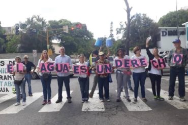 ¡HARTOS! Habitantes de Baruta y El Hatillo protestaron este #31Jul porque solo reciben agua “3 veces al mes” (+Fotos)