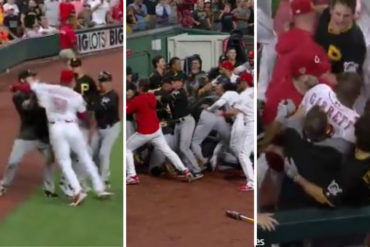 ¡SE LO MOSTRAMOS! Piratas vs. Rojos: La trifulca que se armó en un juego de las Grandes Ligas entre los eternos rivales que se volvió viral (+Video)