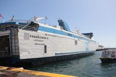 ¡PATRIA! Ferry inaugurado por Maduro entró a reparación tras primer viaje La Guaira-Margarita