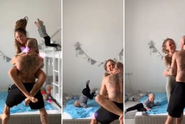 ¡LE CONTAMOS! El salto al vacío de un bebé y el descuido de sus padres: El video viral que generó gran controversia (+Video)