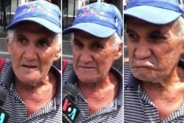 ¡QUE TRISTEZA! Hombre de la tercera edad se queja porque el salario no le alcanza: «Estamos pasando hambre» (+Video)