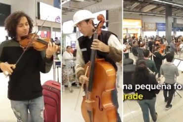 ¡GRAN GESTO! Venezolanos tocaron en una estación de transporte en Perú como agradecimiento al país que los acogió (+Video)