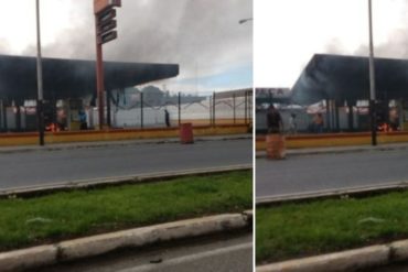 ¡DEBE VERLO! Una moto causó un incendio en la estación de servicio Cantv en Barinas (+Foto + versión de los hechos +testimonio)