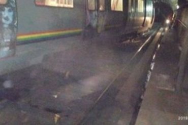 ¡INCOMPETENCIA! El descarado tuit del Metro de Caracas tras descarrilamiento de un tren en la estación Dos Caminos