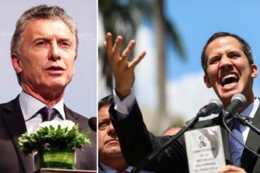 ¡UNIDOS! Guaidó expresó su apoyo a la reelección de Macri como presidente de Argentina (+Video)