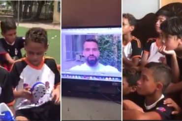 ¡CONMOVEDOR! El emotivo mensaje de Tomás Rincón a un grupo de niños venezolanos: “Sueñen en grande” (+Video)