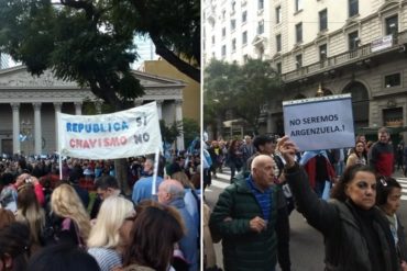 ¡NO QUIEREN CHAVISMO! “No seremos Argenzuela”: venezolanos participaron en masiva concentración en apoyo a Macri y contra el kirchnerismo (+Videos)