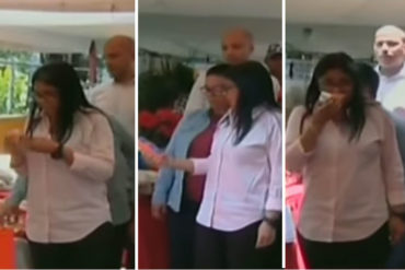 ¡MÍRELA! Delcy Rodríguez asiste a «Feria del Campo Soberano» y muestra productos «a precios solidarios» (+Video)