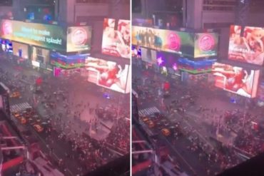 ¡TERRIBLE! Estampida humana en el Time Square luego de que se confundiera el ruido de una moto con unos disparos (+Video)