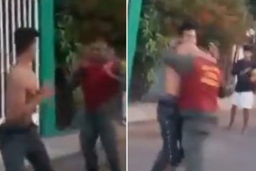 ¡SE LO MOSTRAMOS! Captaron a un supuesto GNB cayéndose a golpes con un ciudadano (+Video indignante)