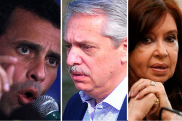 ¡NO LO PERDONÓ! Capriles cargó contra Alberto Fernández por no llamar dictadura a Venezuela: Es una «marioneta» de Cristina Kirchner (+Video)