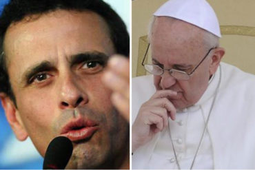 ¡DE FRENTE! Capriles cuestionó al papa Francisco por no hablar de crisis venezolana: «Su silencio nos duele»