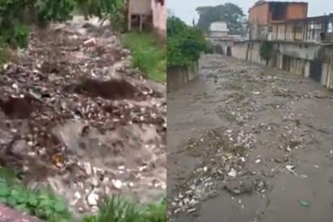 ¡GRAVE! Fuertes lluvias mantienen a los habitantes de Anzoátegui en alerta por el posible desborde de las quebradas (+Video)