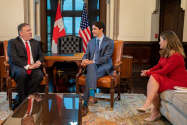 ¡LO ÚLTIMO! Pompeo se reúne este #22Ago con Justin Trudeau y Chrystia Freeland en Canadá: Hablan de la crisis en Venezuela