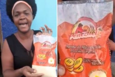 ¡ASCO! La desagradable sorpresa que encontró una mujer al abrir los productos de la caja CLAP en Barlovento (+Video)