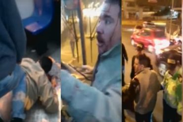 ¿XENOFOBIA? Le cayeron a golpes a un venezolano en Perú por supuestamente “atacar a pedradas” a un chofer de autobús (+Video)