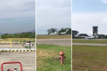 ¡NO SE LO PIERDA! La impactante maniobra que realizó esta avioneta en el Aeropuerto Caracas (Su tren de aterrizaje no desplegó) (+Video)