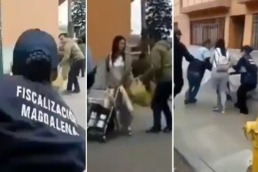 ¿HASTA CUÁNDO? Así persigue la policía peruana a los venezolanos que venden en las calles (+Video +Reacciones)