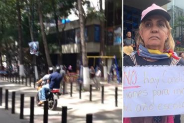 ¡SE PUSO FEO! Presuntos colectivos disparan al aire cerca de la marcha de docentes en el centro de Caracas (+Videos)