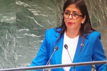 ¡LE GUSTA LA TRAMOYA! Delcy Rodríguez en la ONU: EE.UU. y sus satélites preparan desde Colombia una agresión contra Venezuela