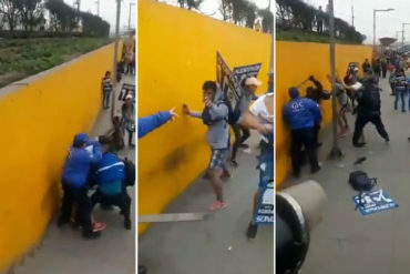 ¡TERRIBLE! Así agredieron a un venezolano en pleno centro de Lima (+Video)