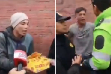 ¡DESESPERADO! Migrante venezolano rompió en llanto luego que policías peruanos le decomisaron su mercancía: “Con qué voy a comer” (+Video)