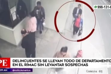 ¡QUÉ BOCHORNO! Venezolanos fueron captados robando apartamentos en Lima: se llevaron hasta el papel higiénico (+Video)