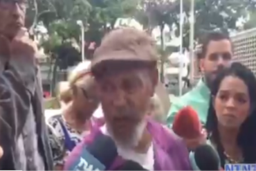 ¡FUERTE! La conmovedora denuncia de este anciano: Hay un exterminio contra las personas de la tercera edad por parte de este gobierno (+Video)