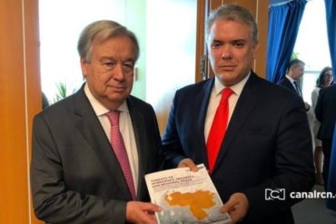 ¡IMPORTANTE! Iván Duque se reunió con Antonio Guterres y hace entrega el dossier de la denuncia sobre Venezuela