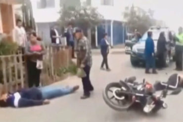 ¡LAMENTABLE! Joven venezolano resultó herido tras un choque contra una patrulla en Perú