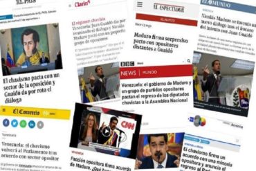 ¡CONTRASTE! ALnavío: La prensa libre del mundo desmonta el falso diálogo de Maduro mientras la comunista lo celebra