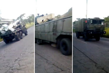 ¡VÉALO! Así trasladan el armamento militar en zonas fronterizas (+Video)