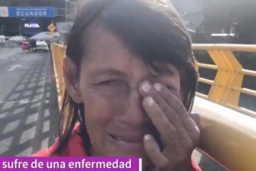 ¡HASTA CUÁNDO! El conmovedor llanto de una venezolana en la frontera de Ecuador: “Yo les rogué para que me dejaran pasar” (+Video)