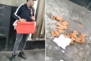 ¡SIN CONTEMPLACIÓN! Funcionarios de la policía de Perú botaron la mercancía de un vendedor ambulante venezolano (+Video)