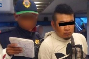 ¡PERVERTIDO! Detienen en México a un individuo que se masturbó y eyaculó sobre 2 mujeres en el metro