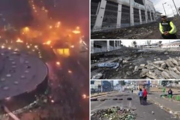 ¡LAMENTABLE! Los videos que muestran lo devastada que quedó Quito tras brutal ola de protestas