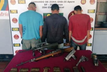 ¡ARMAS HASTA LOS DIENTES! GNB desmanteló grupo estructurado de delincuencia organizada en Apure