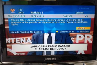 ¡MESES DE CENSURA! Antena 3 regresó a la programación de DirecTV en Venezuela luego de que el régimen lo sacara del aire