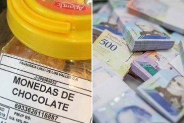 ¡INSÓLITO! El sueldo mínimo en Venezuela ya equivale a tan solo 3 monedas de chocolate (+Foto)