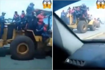 ¿HASTA CUÁNDO? En Bolívar los trabajadores públicos se trasladan en tractor ante la falta de transporte (+Video)