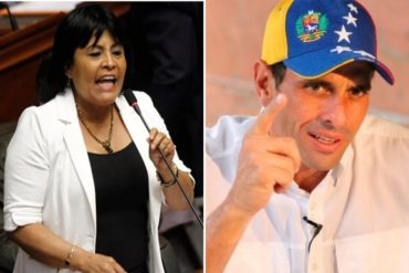 ¡LE DIO CON TODO! Capriles carga contra congresista que pidió la salida de todos los venezolanos en Perú: Usted es una vergüenza