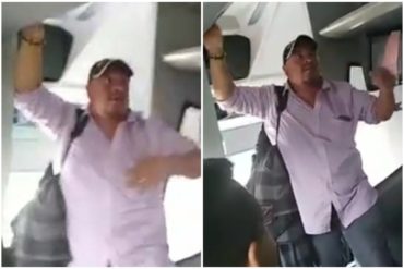 ¡POR ABUSADOR! Pasajeros de un bus le cayeron encima a sujeto que tocó a mujer en sus partes íntimas (se aprovechó de que iba dormida) (+Video)