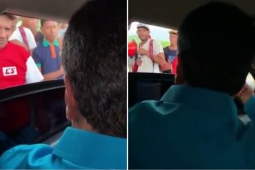 ¡BIEN ASUSTADO! Desde la ventana de su camioneta blindada Maduro saluda al “pueblo” (+Video)