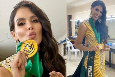 ¡ORGULLO! La venezolana Michell Castellanos gana una medalla de oro en el Miss Earth 2019