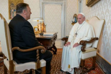 ¡SEPA! Pompeo y el Papa se reunieron en el Vaticano para hablar sobre Venezuela